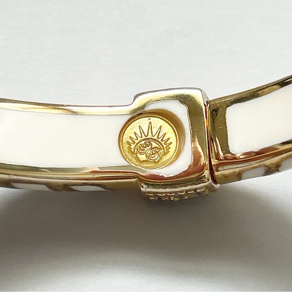 Vintage Angelique de Paris Mata Hari 18 Karat Gold Vermeil Cream Bangle Bracelet - Picture 13 of 13
